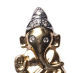 18kt Gold Diamond Lightweight Ganesha Pendant DLC/427