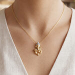 18kt Gold Diamond Lightweight Ganesha Pendant DLC/427