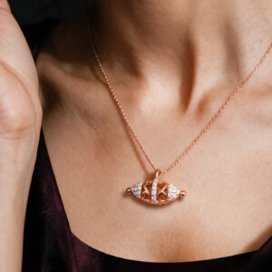 9Kt Gold Diamond MARQUISE SHAPED Pendant DPD9/3