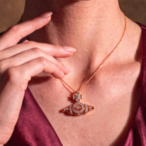 Evil Eye Shine Classic 9kt Gold and Diamond Pendant for Women DPD9/2