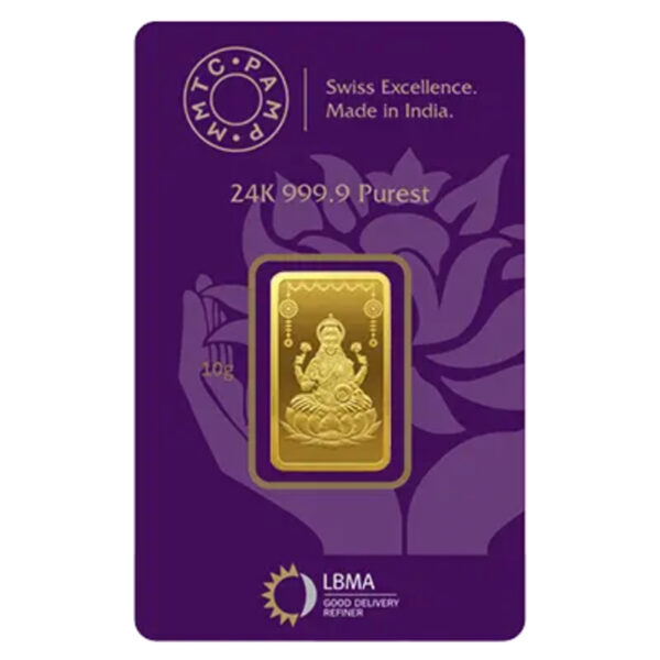Lakshmi 24k (999.9) 10 gm Gold Bar